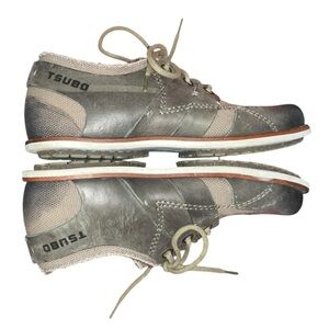 Tsubo canvas and leather oxford shoes 10.5 men NWOB